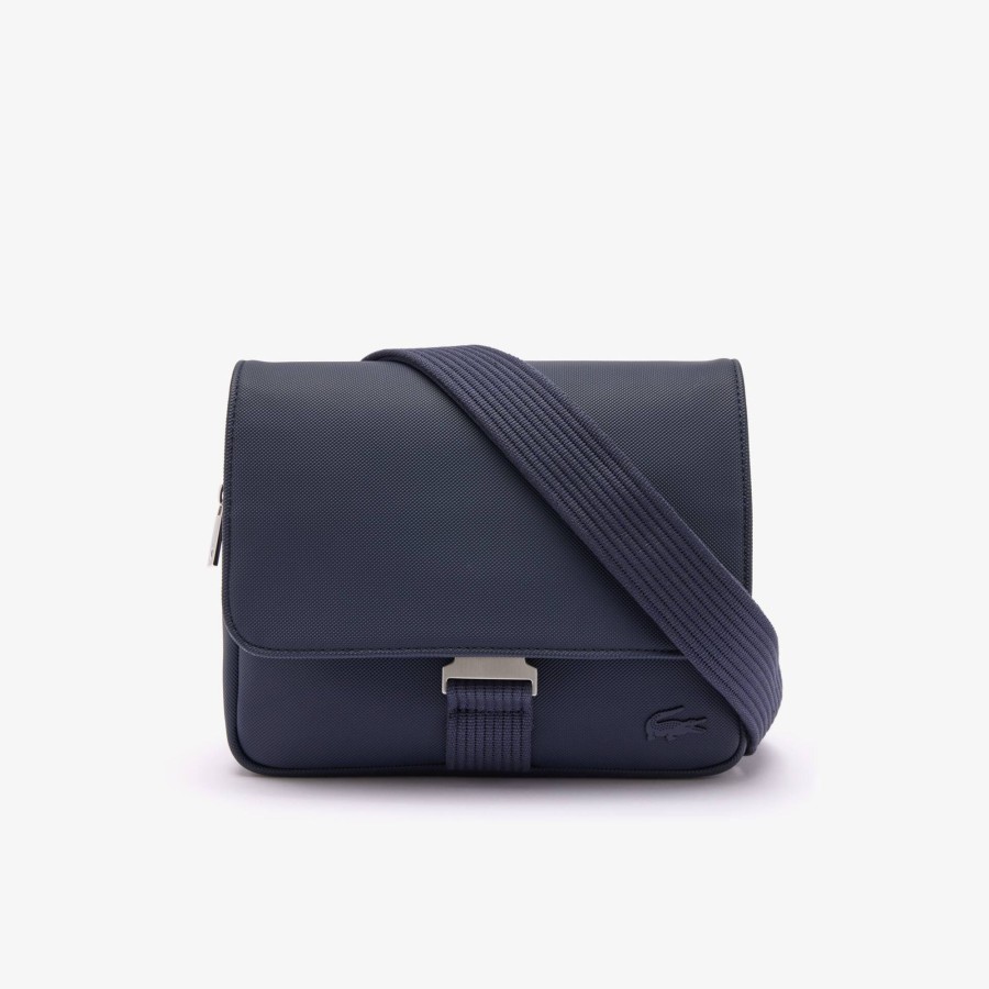 Men Lacoste Vertical Bags | Men'S Classic Ipad Pocket Flap Close Bag Peacoat