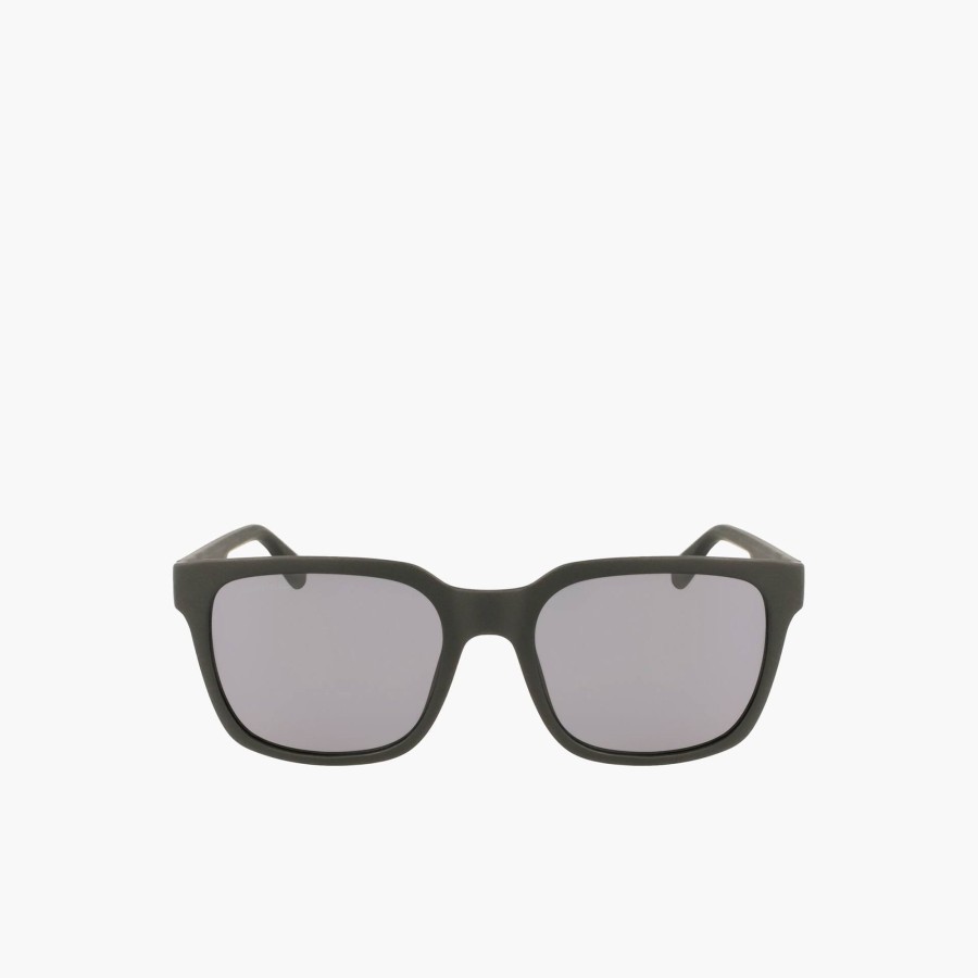 Men Lacoste Sunglasses | Men'S Rectangle Active Line Sunglasses Onyx