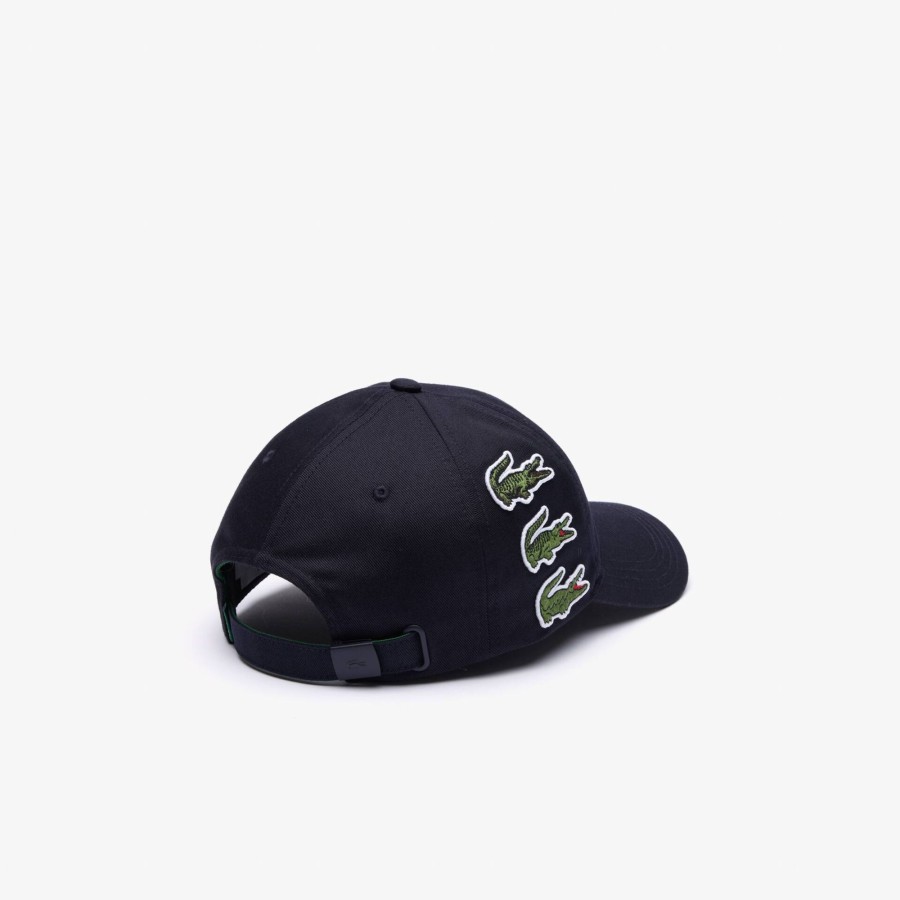 Women Lacoste Caps & Hats | Iconic Badge Coton Cap Navy Blue Hde