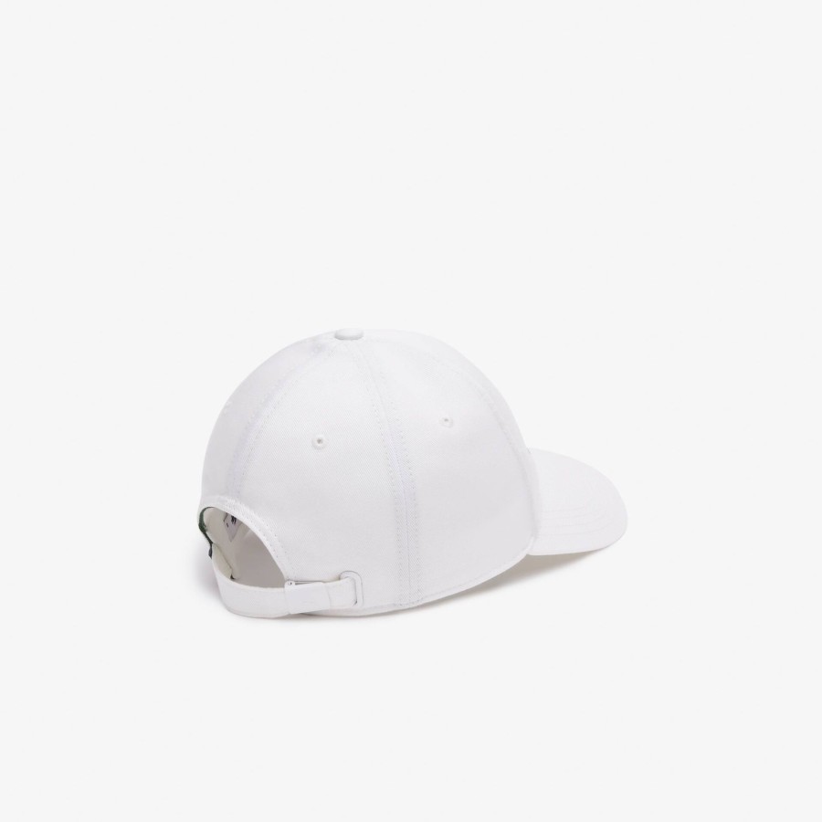 Women Lacoste Caps & Hats | Embroidered Cotton Gabardine Cap White 70V