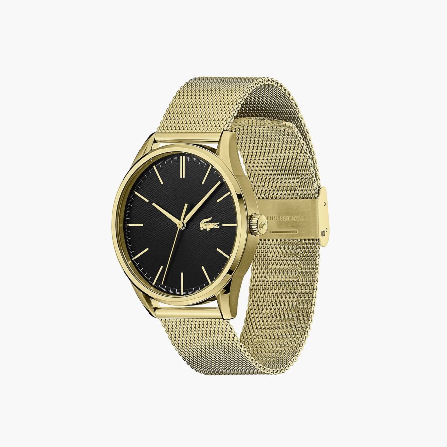 Men Lacoste Watches | Gents Vienna 3 Hands Watch With Plated 1 Steel Strap Gold