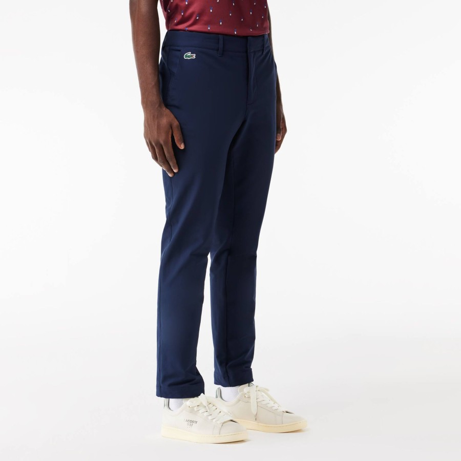 Men Lacoste Golf | Insulating Water Repellant Golf Pants Navy Blue