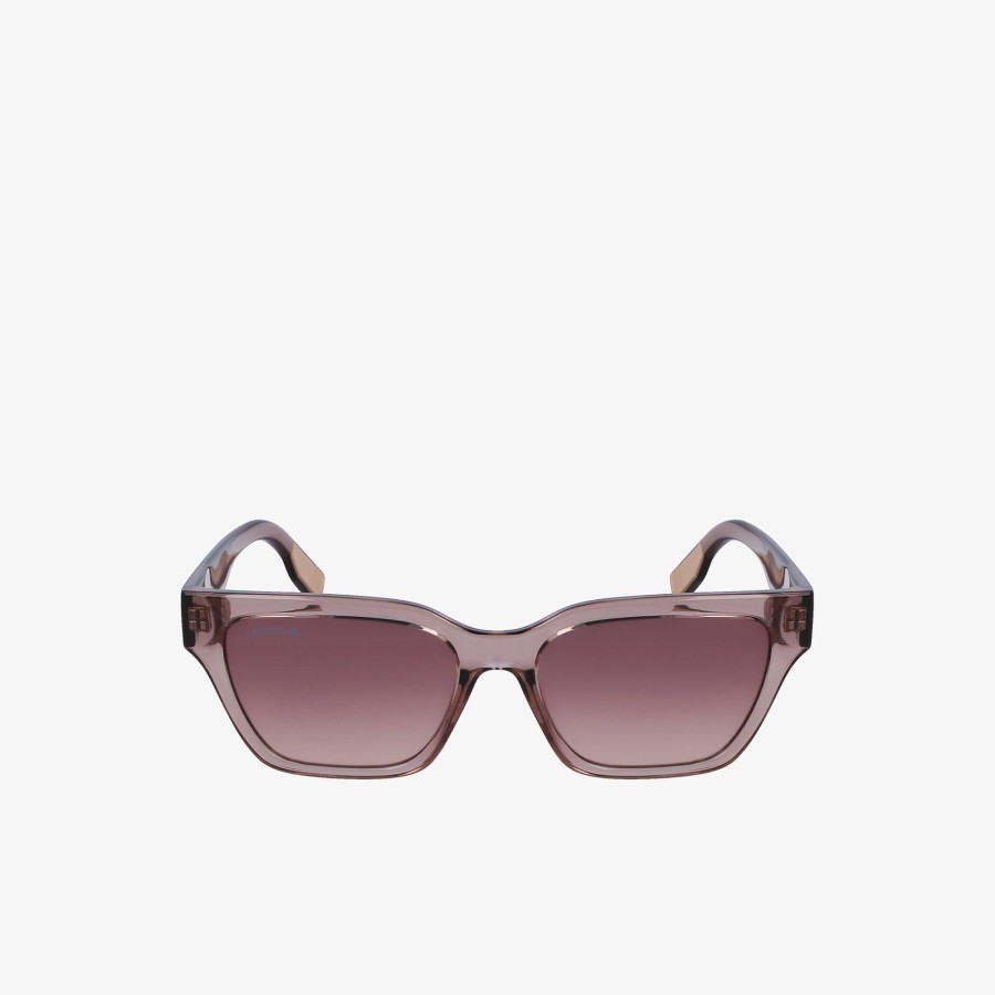 Women Lacoste Sunglasses | Modified Rectangle Active Sunglasses Transarent Grey 035