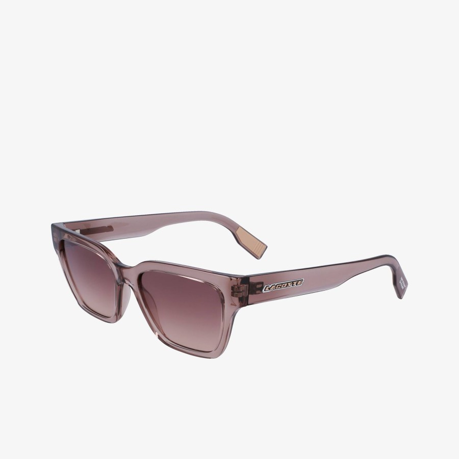 Women Lacoste Sunglasses | Modified Rectangle Active Sunglasses Transarent Grey 035