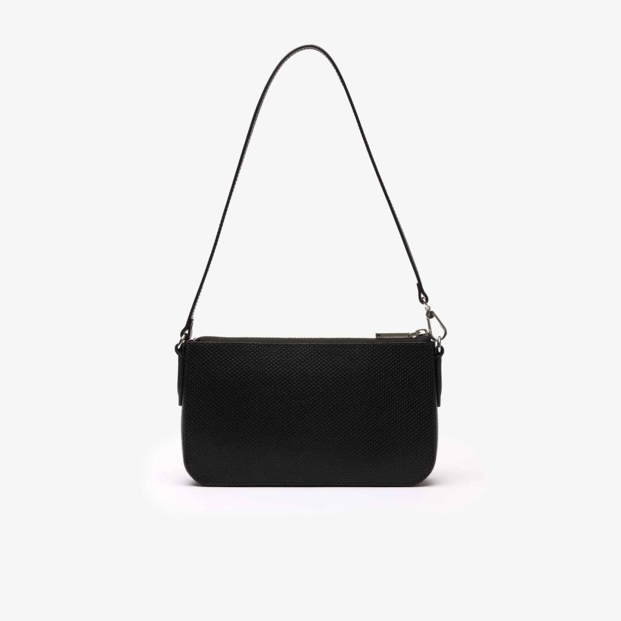 Women Lacoste Cross Body | Chantaco Classics Leather Purse Noir 000