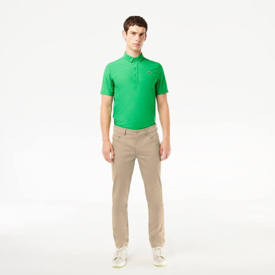 Men Lacoste Golf | Golf Trousers With Grip Band Beige