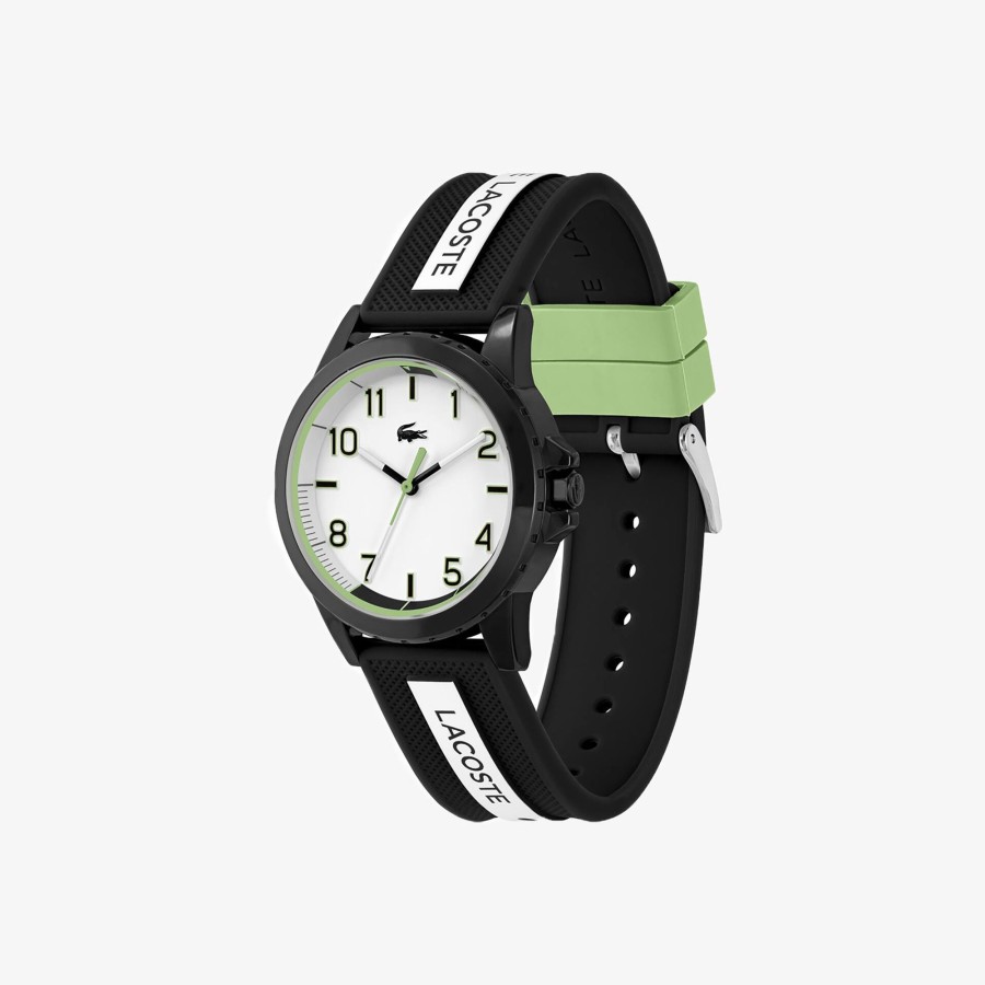 Kids Lacoste Accessories | Kids' Rider 3 Hands Silicone Watch Black 000