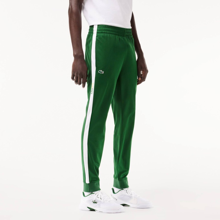 Men Lacoste Tennis | Interlock Tennis Sportsuit Track Pants Green / White